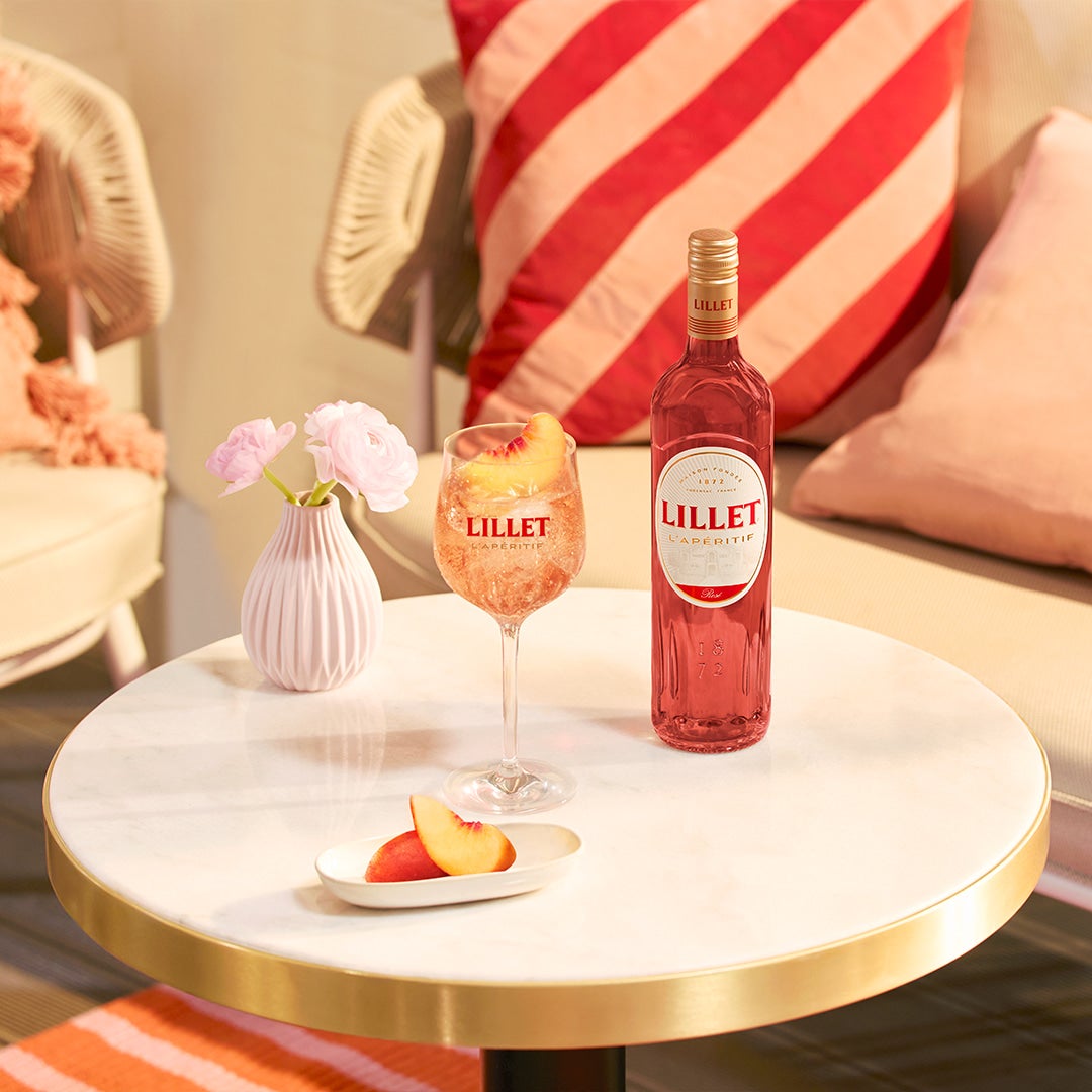 Lillet White Peach Rezept - Aperitif Cocktail mit White Peach und Lillet Rosé